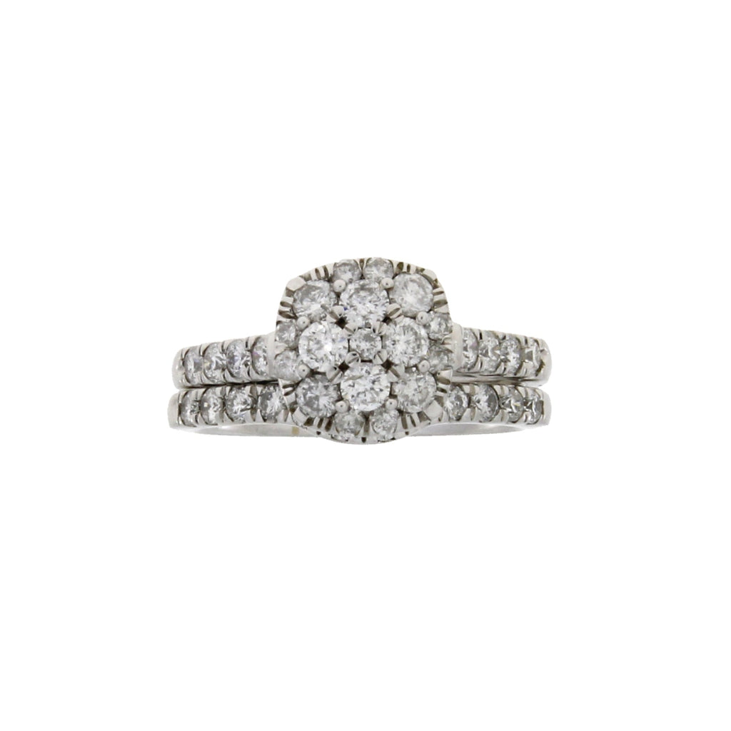 1.30ct Diamond Engagement Ring Set 10KT White Gold