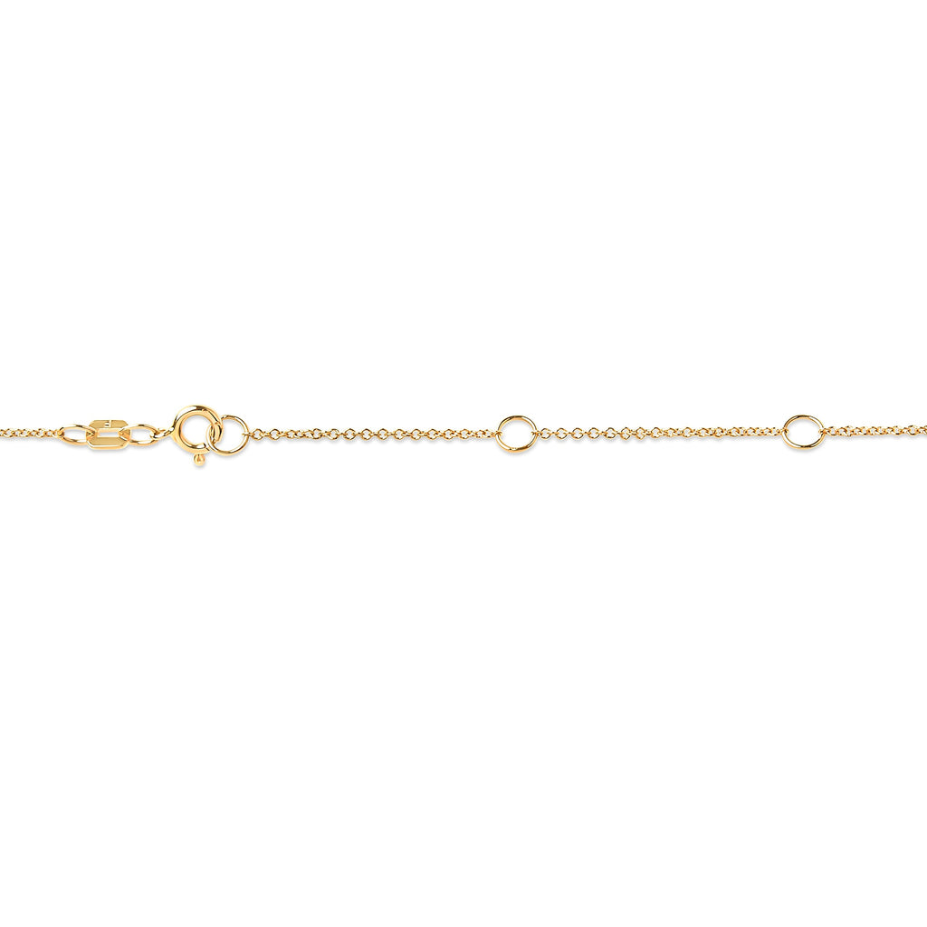 10K Yellow Gold 1/2 Carat Round Brilliant-Cut Diamond Modern Bezel-Set Solitaire 16"-18" Pendant Necklace (H-I Color, SI2-I1 Clarity)