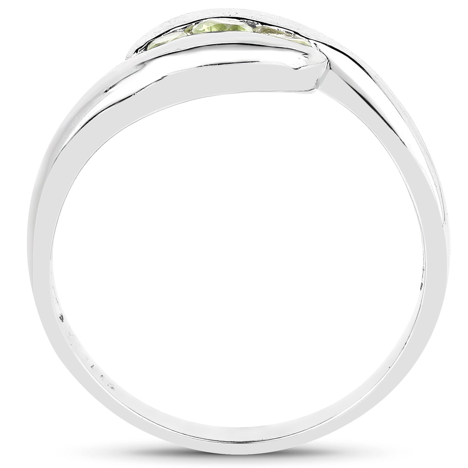 0.56 Carat Genuine Peridot .925 Sterling Silver Ring