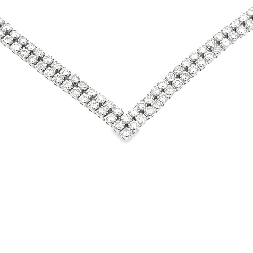 7.00ct Diamond Tennis Necklace 14KT White Gold