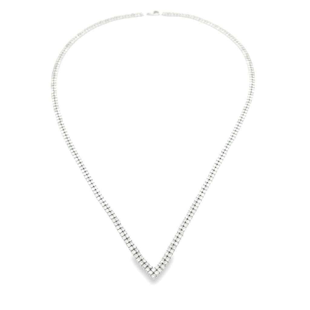 7.00ct Diamond Tennis Necklace 14KT White Gold