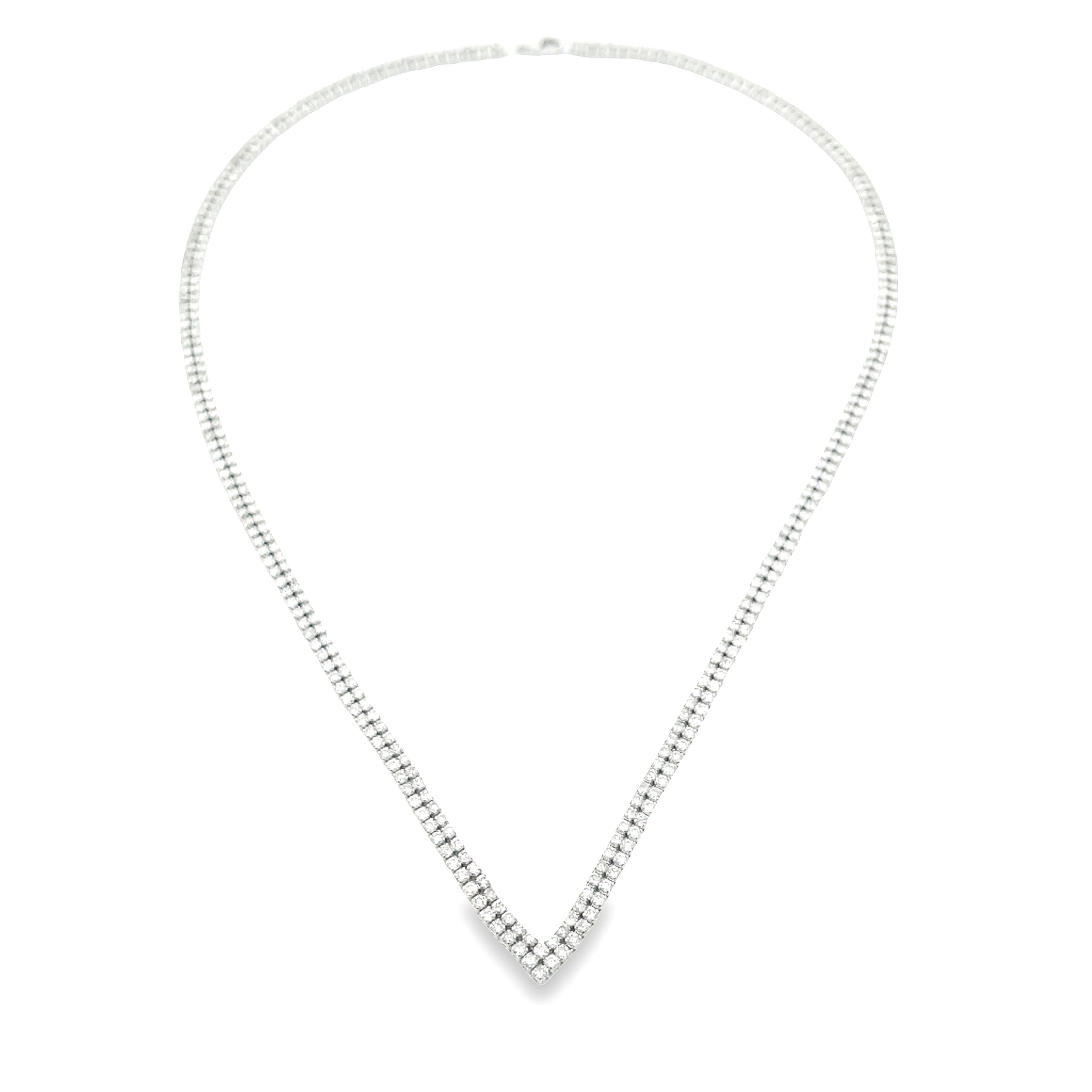 7.00ct Diamond Tennis Necklace 14KT White Gold