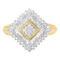 10K Yellow Gold Diamond Ballerina Ring (1 Cttw, I-J Color, I1-I2 Clarity) - Size 7