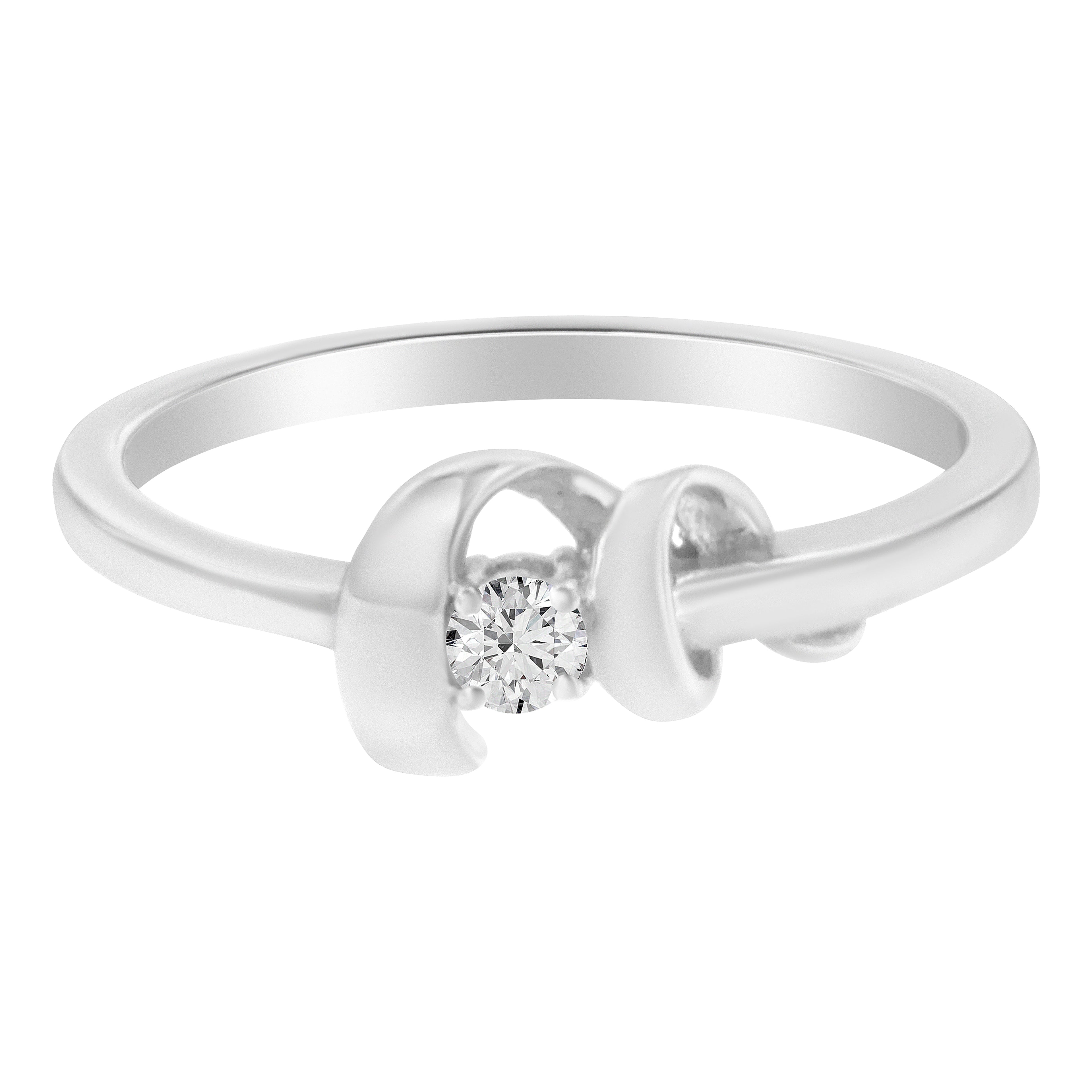 10K White Gold Diamond Promise Ring (1/10 Cttw, H-I Color, SI2-I1 Clarity) - Size 6