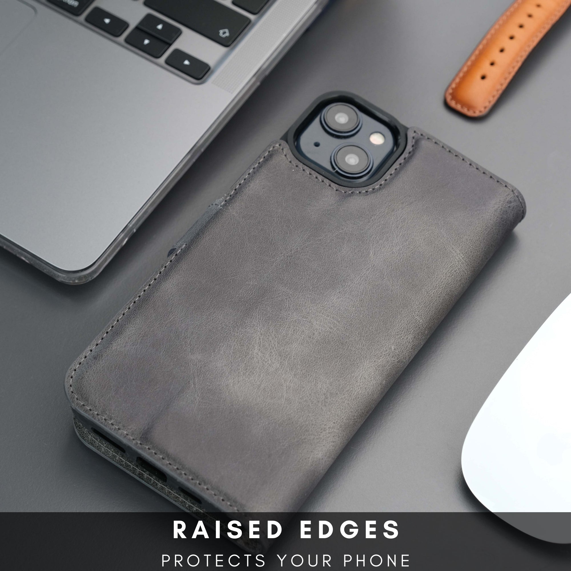 Casper Leather iPhone 14 Plus Wallet Case | MagSafe