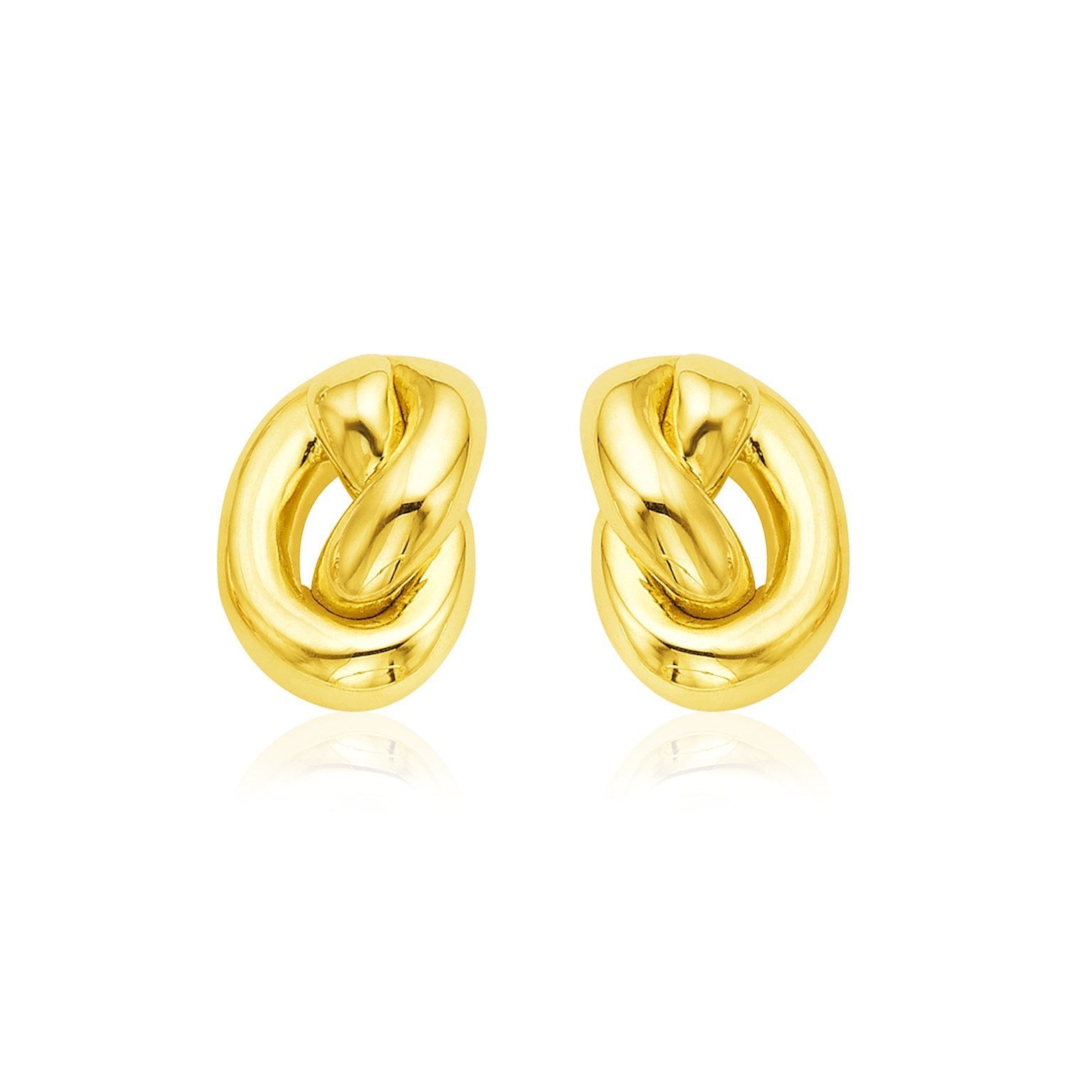 14k Yellow Gold Polished Knot Earrings
