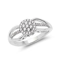 0.25 Carat Genuine White Diamond 14K White Gold Ring (E-F Color, SI Clarity)
