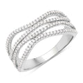 0.46 Carat Genuine White Diamond 14K White Gold Ring (F-G Color, SI Clarity)