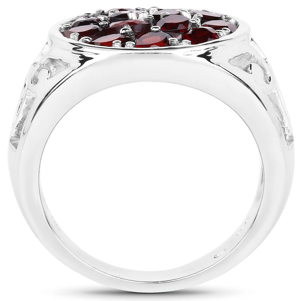 2.34 Carat Genuine Garnet .925 Sterling Silver Ring
