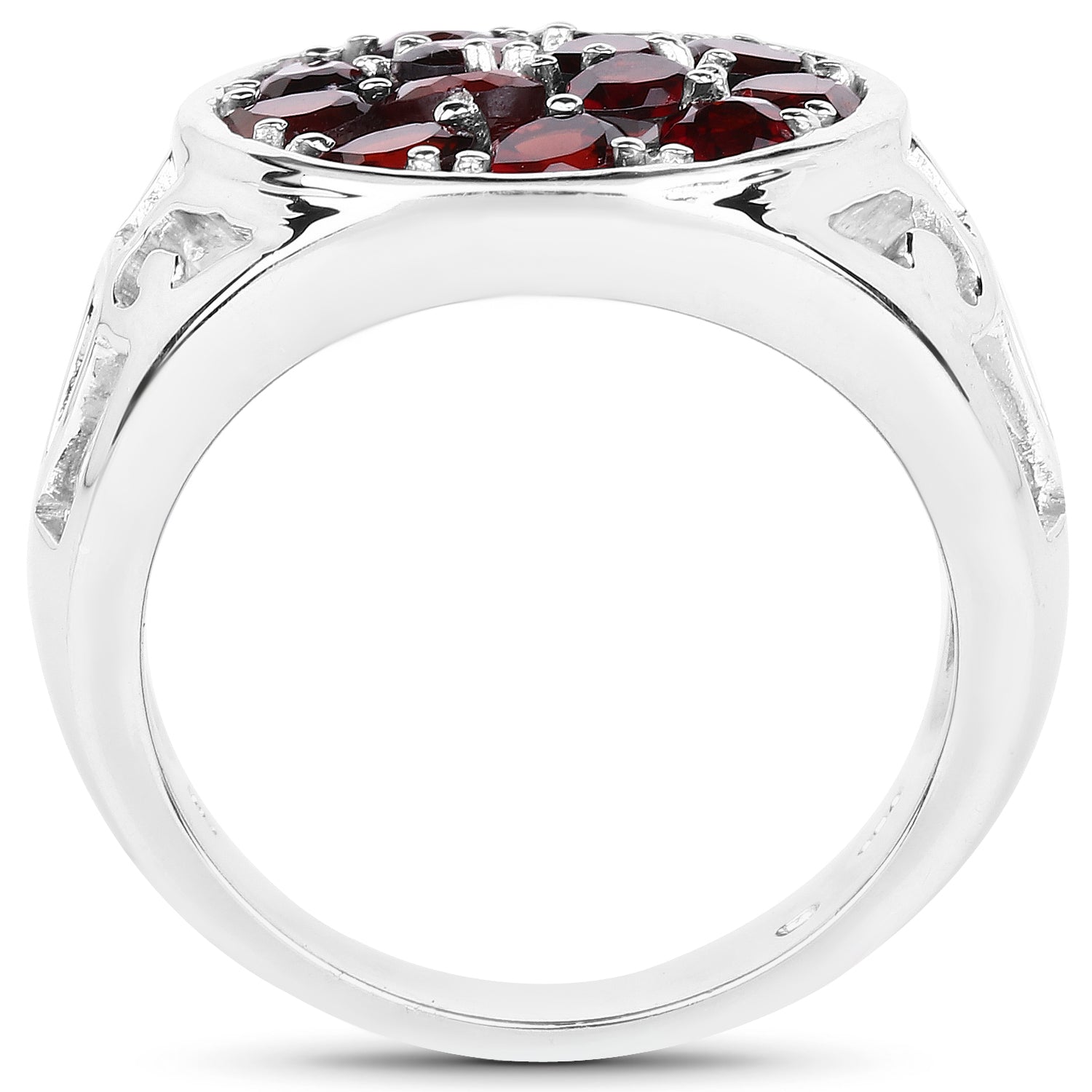 2.34 Carat Genuine Garnet .925 Sterling Silver Ring