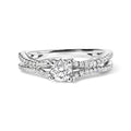 14K White Gold 5/8 Cttw Diamond Split Shank Engagement Ring  (G-H Color, VS2-SI1 Clarity) - Size 7