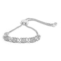 .925 Sterling Silver 1/6 Cttw Diamond X and O Bolo Bracelet