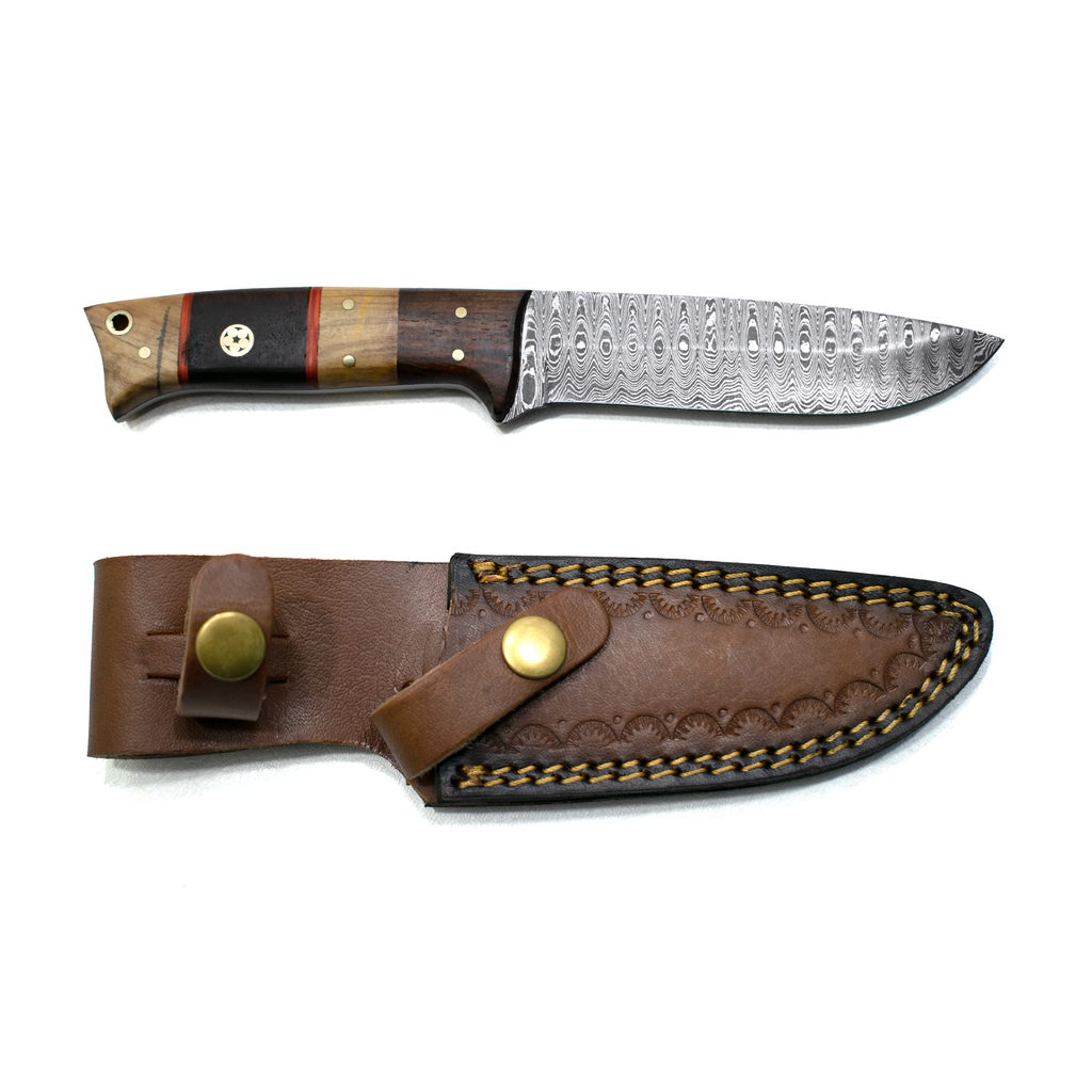 Hand forged knife, Damascus knife, Hand forged Damascus, Hand made hunting knife, Camping knife by Titan Td-192