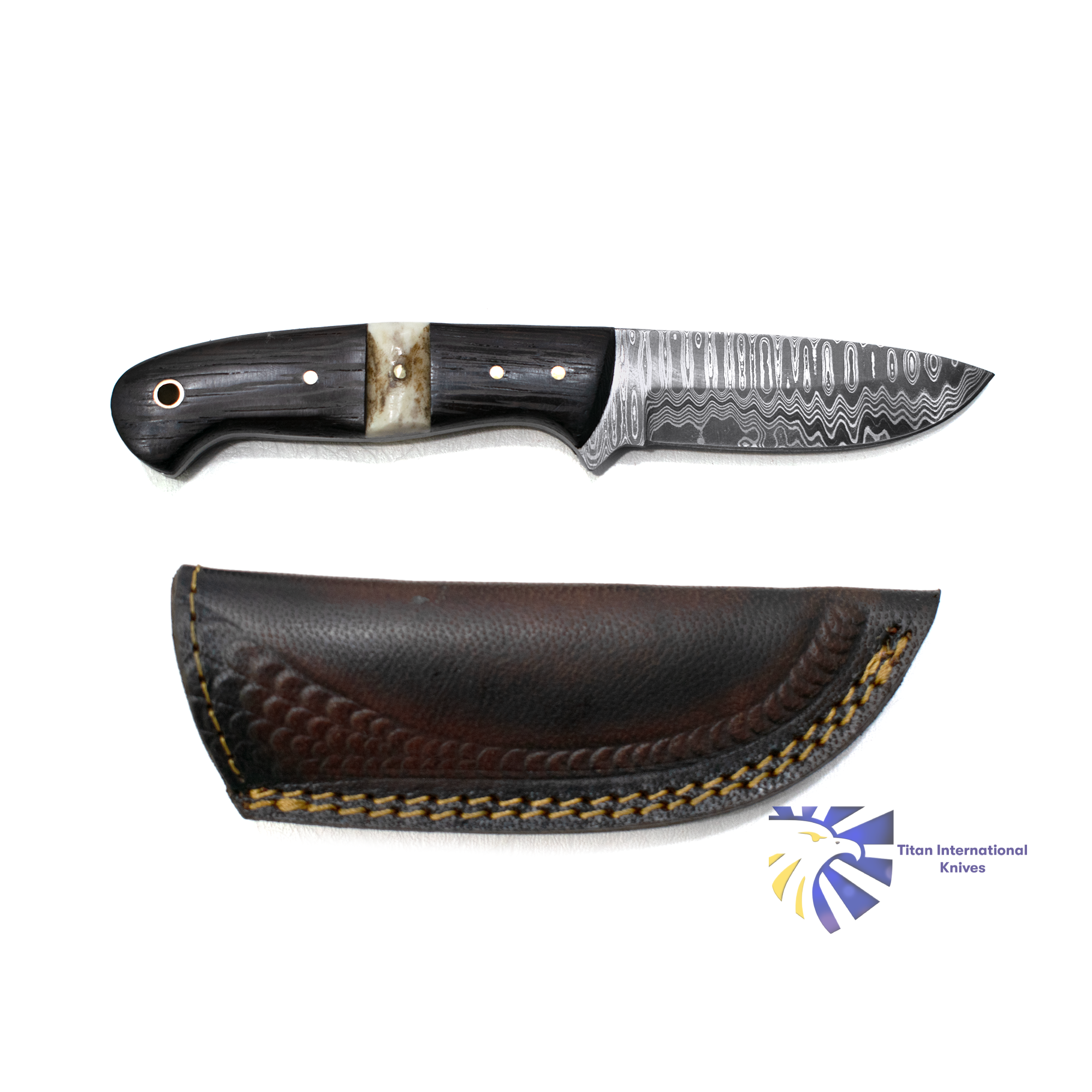 Damascus Steel Custom EDC/Hunting Knife TK-019 (1)
