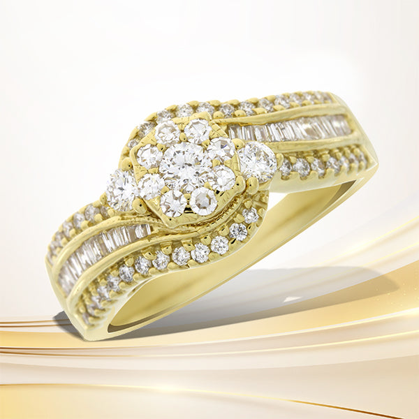 1.00ct Diamond Eng Only 14KT Yellow Gold