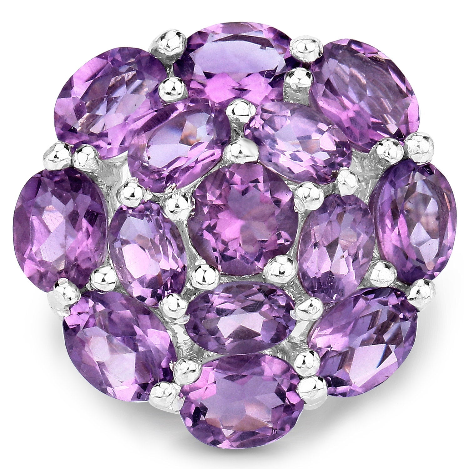 9.28 Carat Genuine Amethyst .925 Sterling Silver Ring
