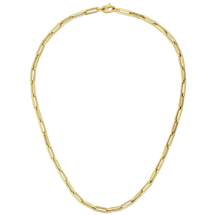 14K Yellow Gold Bold Paperclip Chain (4.2 mm)