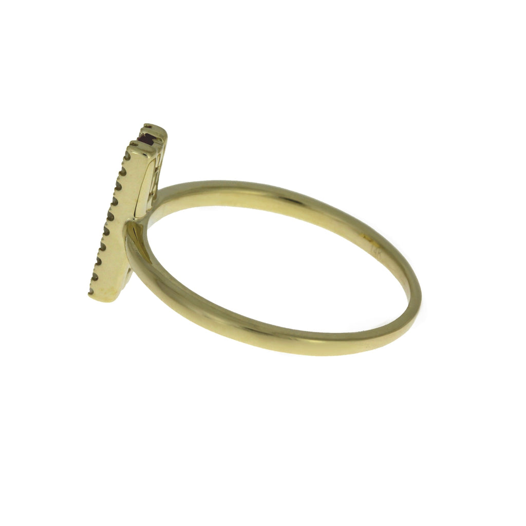 Natural .30ct Ruby Diamond Ring 14KT Yellow Gold