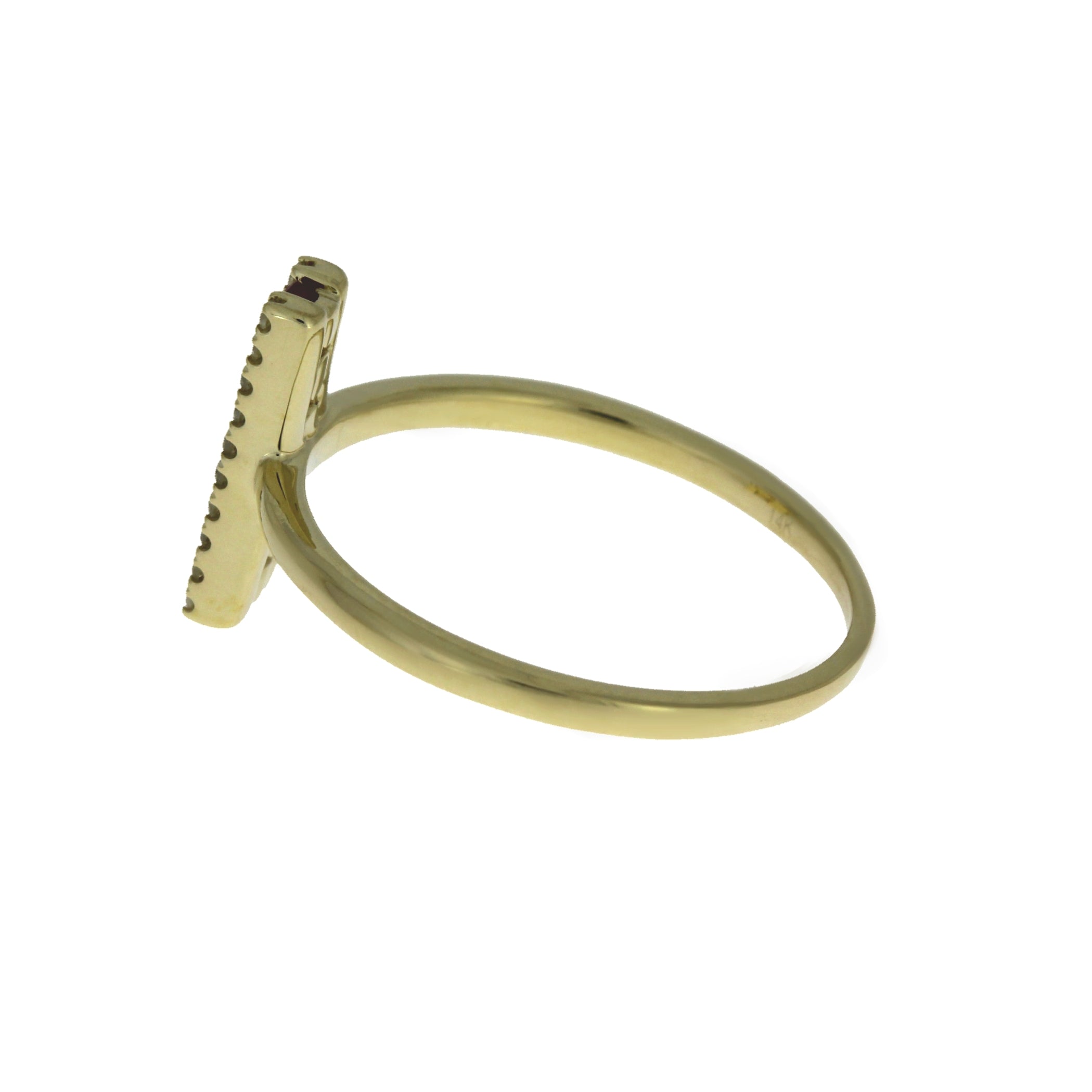 Natural .30ct Ruby Diamond Ring 14KT Yellow Gold