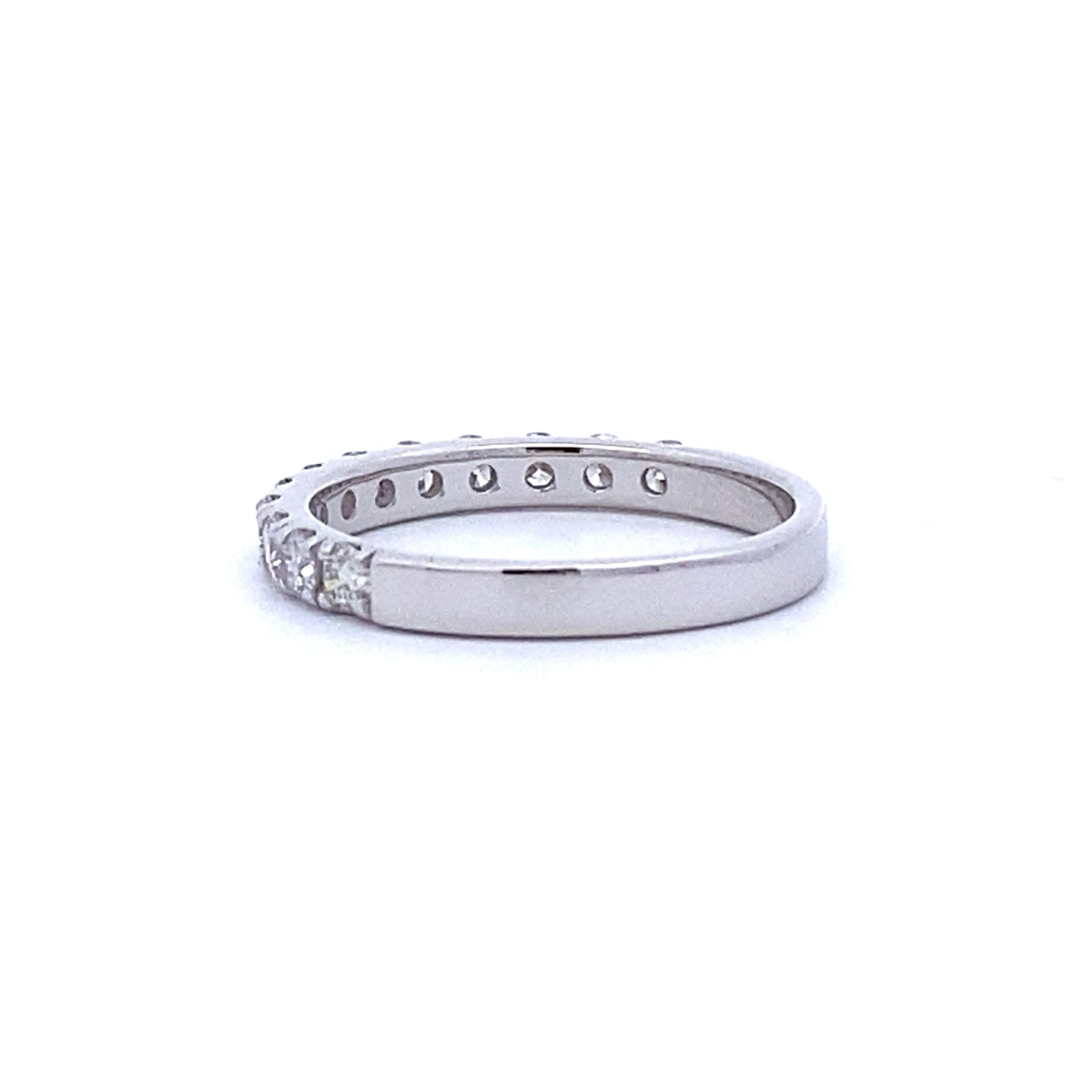 .75ct Diamond Wedding Band Ring 14KT White Gold