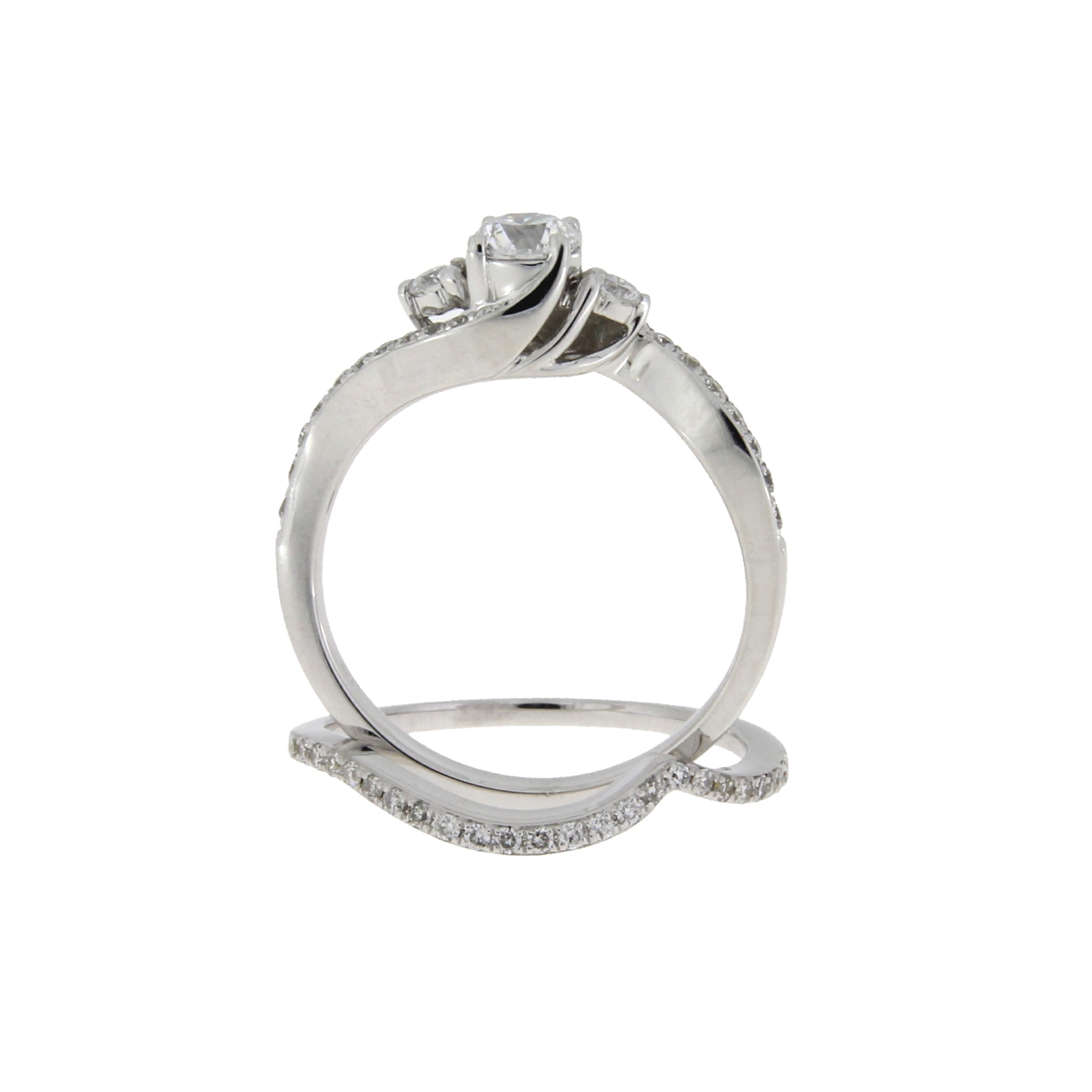 .70ct Diamond Engagement Ring Set 14KT White Gold