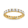 14K Yellow Gold 2.00 Cttw Shared Prong Set Round Cut Diamond Eternity Band (J-K Color, VS1-VS2 Clarity) - Ring Size 6.75