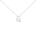 14K Rose Gold Plated Sterling Silver Diamond Accent Heart Pendant Necklace