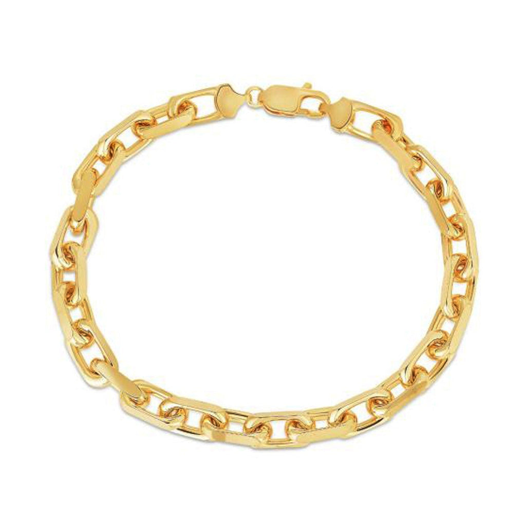 14k Yellow Gold French Cable Chain Bracelet  (6.10 mm)