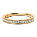 14K Yellow Gold 1/4 Cttw Round Diamond Milgrain Wedding Band (I-J Color, SI2-I1 Clarity) - Size 6.5