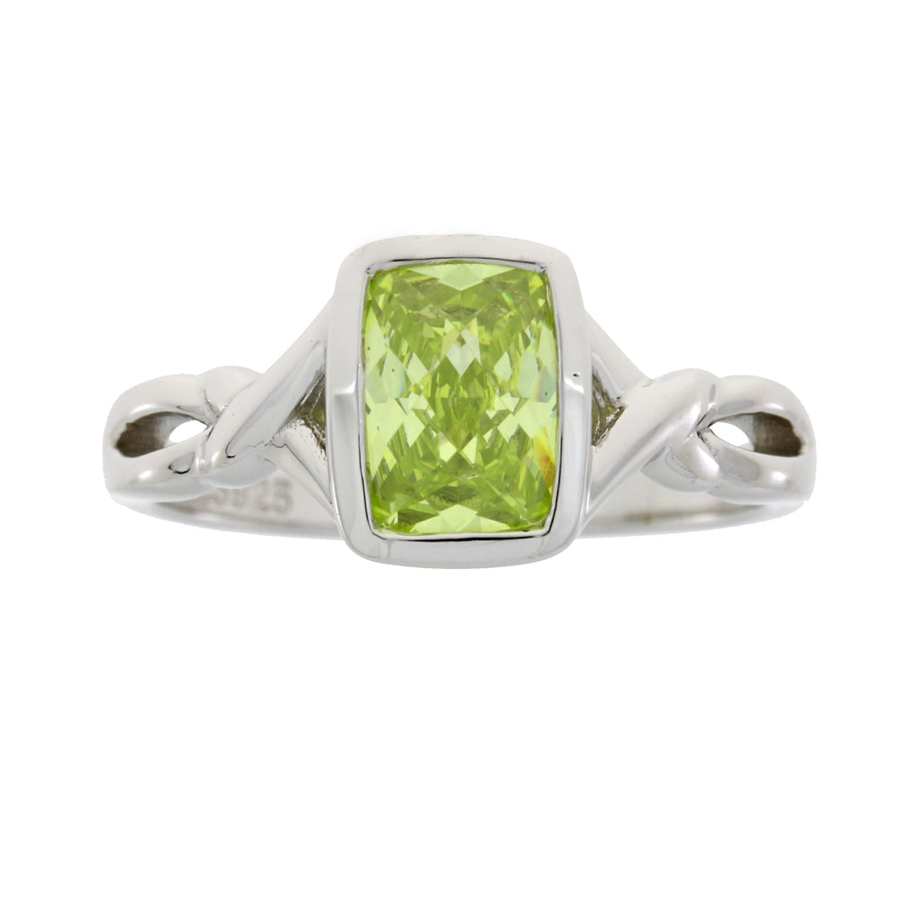 Natural Cubic Zirconium Ring Sterling Silver