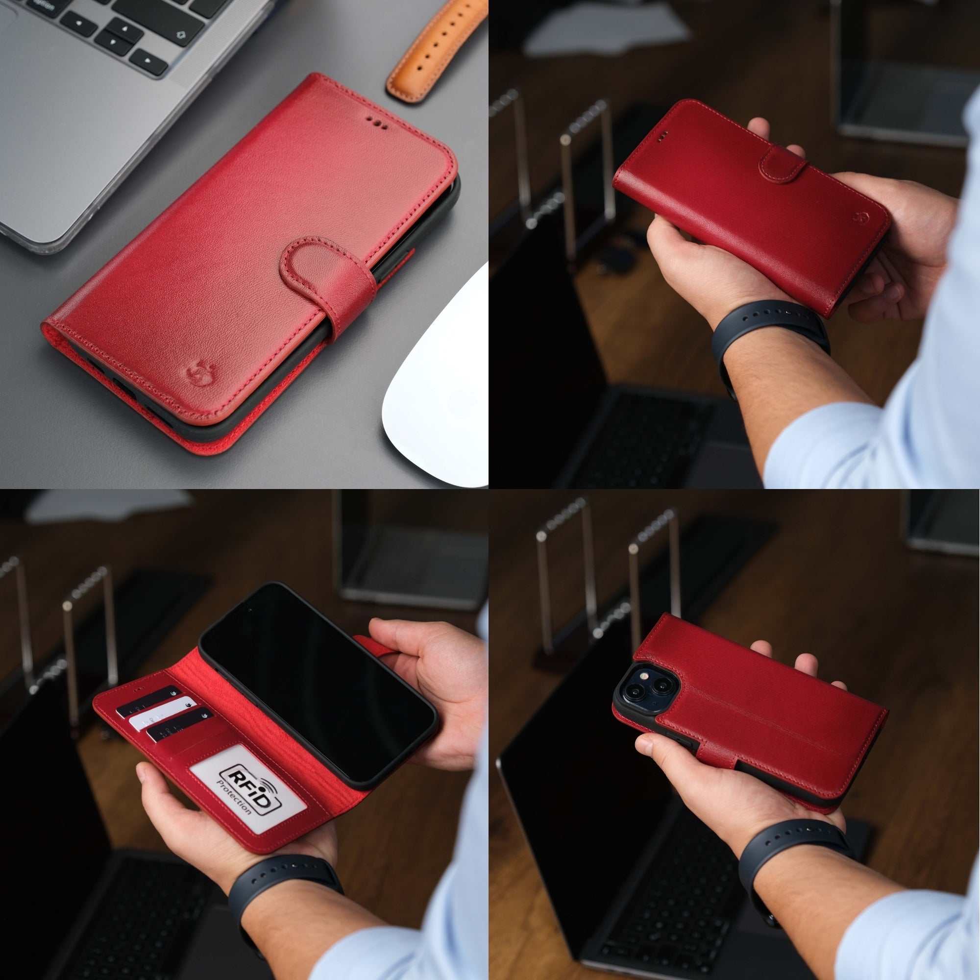 Casper Leather iPhone 14 Plus Wallet Case | MagSafe