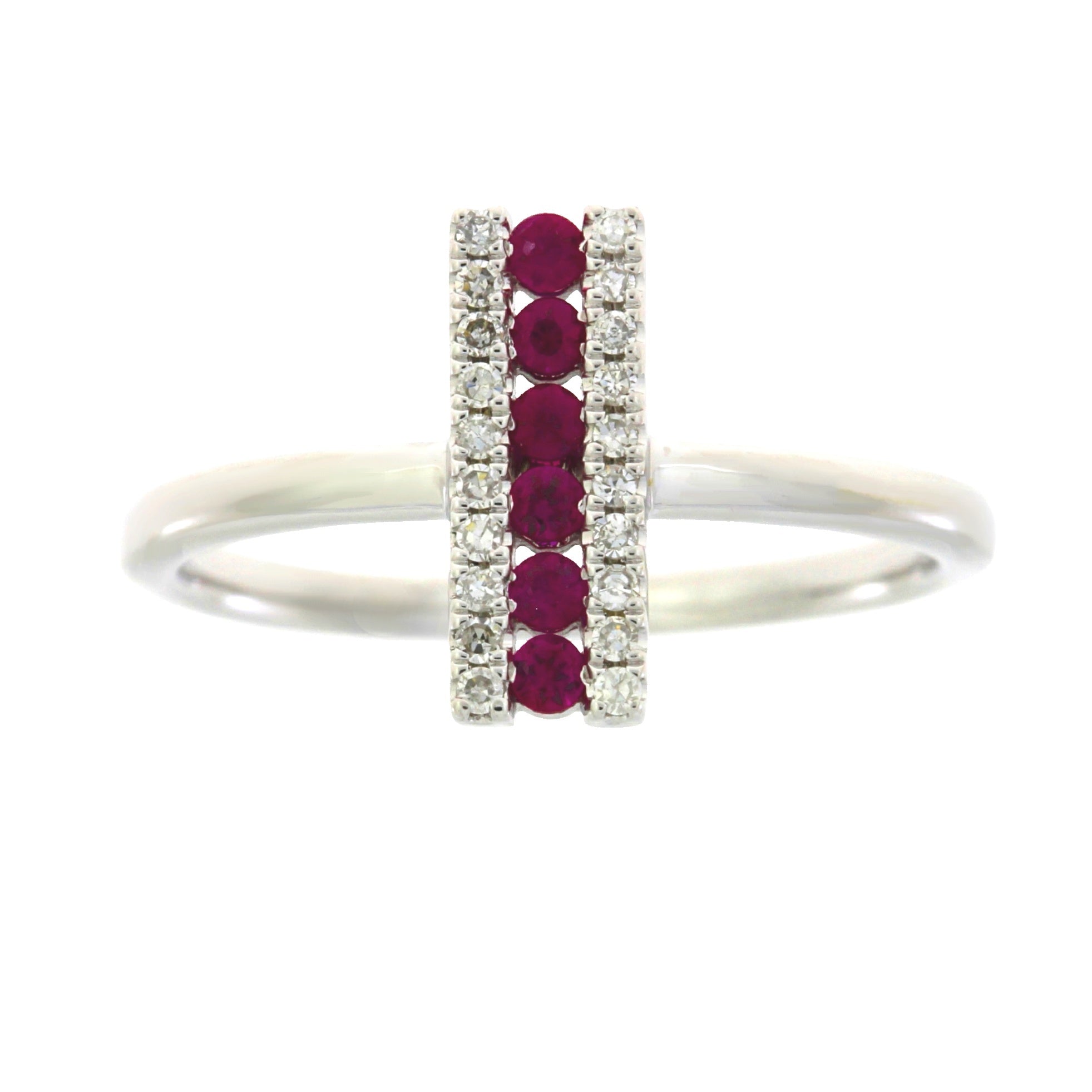 .30ct Ruby Diamond Ring 14KT White Gold