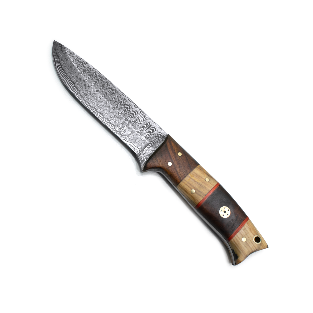 Hand forged knife, Damascus knife, Hand forged Damascus, Hand made hunting knife, Camping knife by Titan Td-192