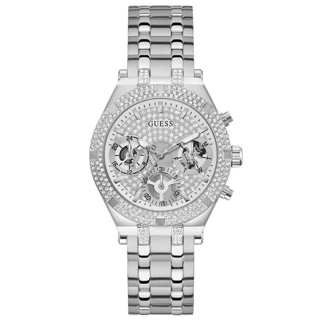 Guess Women's Silver Tone Multi-function