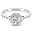 14K White Gold 1.00 Cttw Lab-Grown Diamond Oval Shaped Halo Engagement Ring (F-G Color, VS1-VS2 Clarity) - Ring Size 7