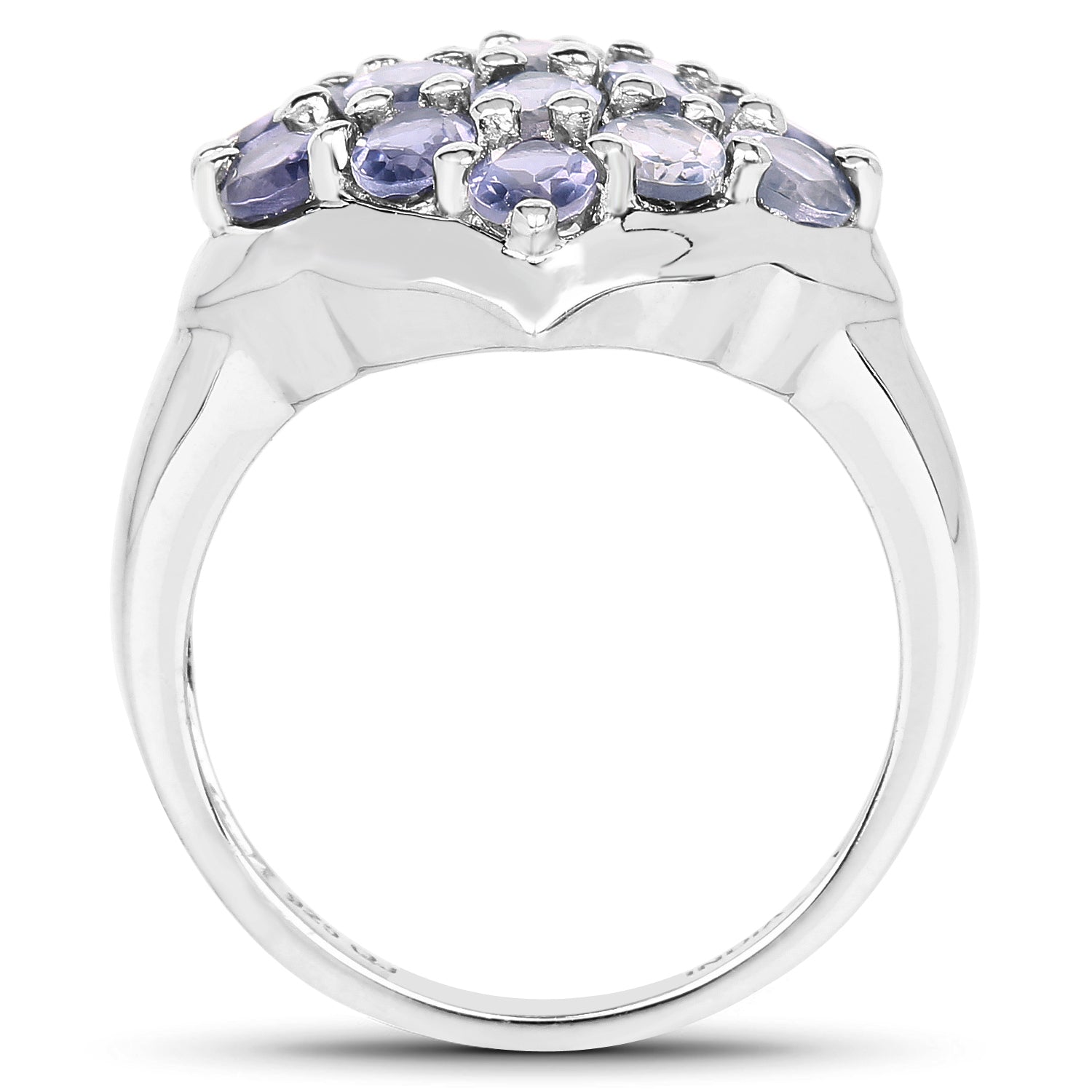 2.38 Carat Genuine Iolite .925 Sterling Silver Ring