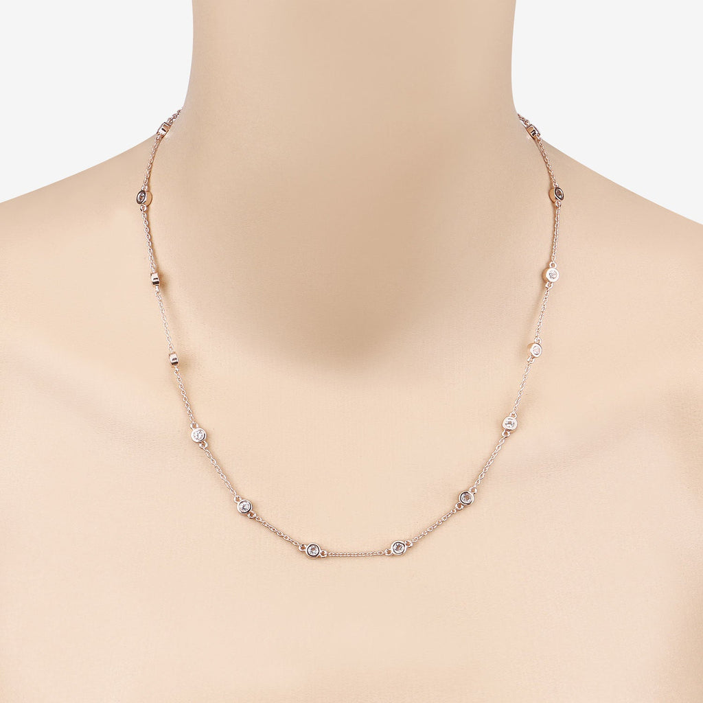 1.62 Carat Genuine Morganite .925 Sterling Silver Necklace