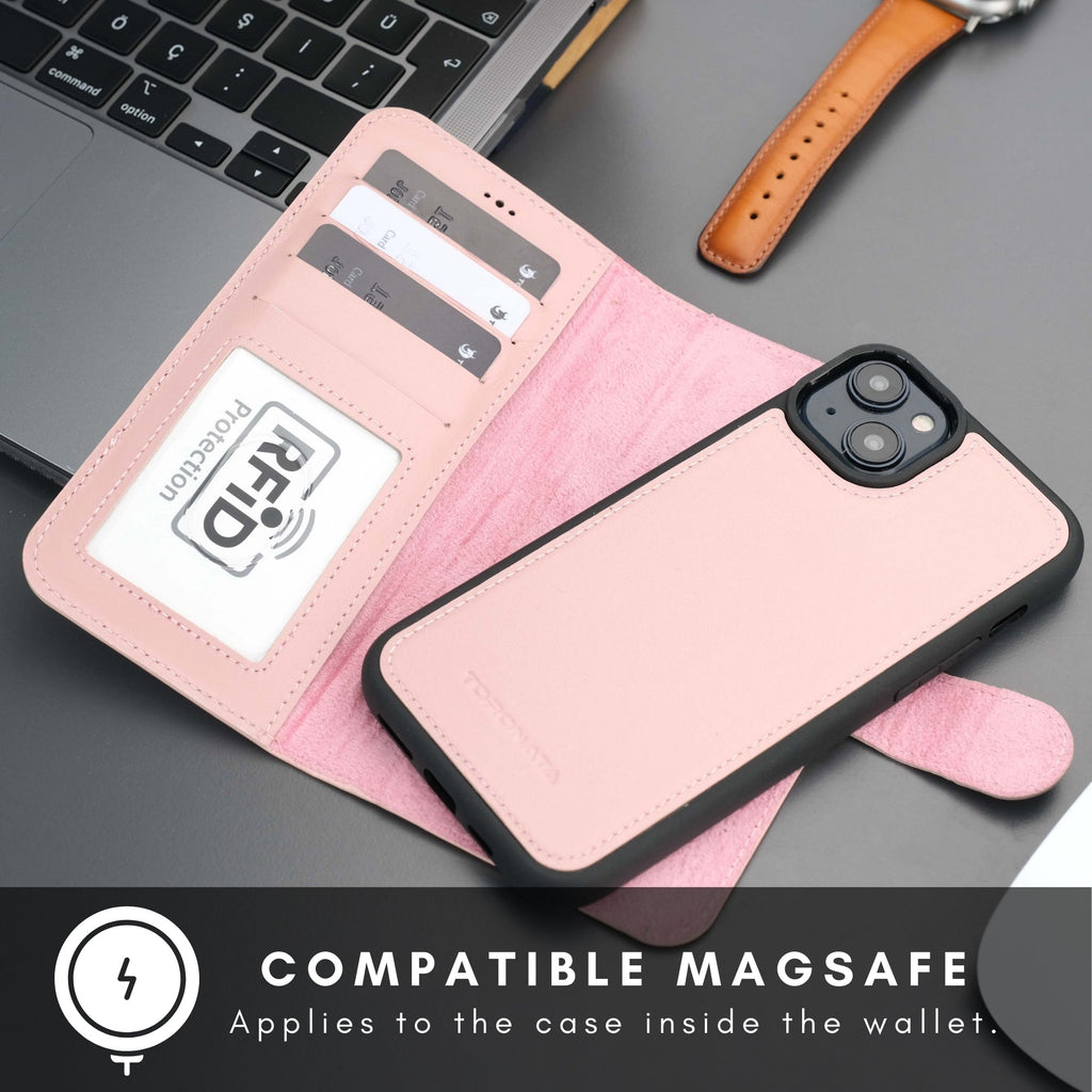 Casper Leather iPhone 15 Plus Wallet Case | Detachable MagSafe Compatible RFID Protection