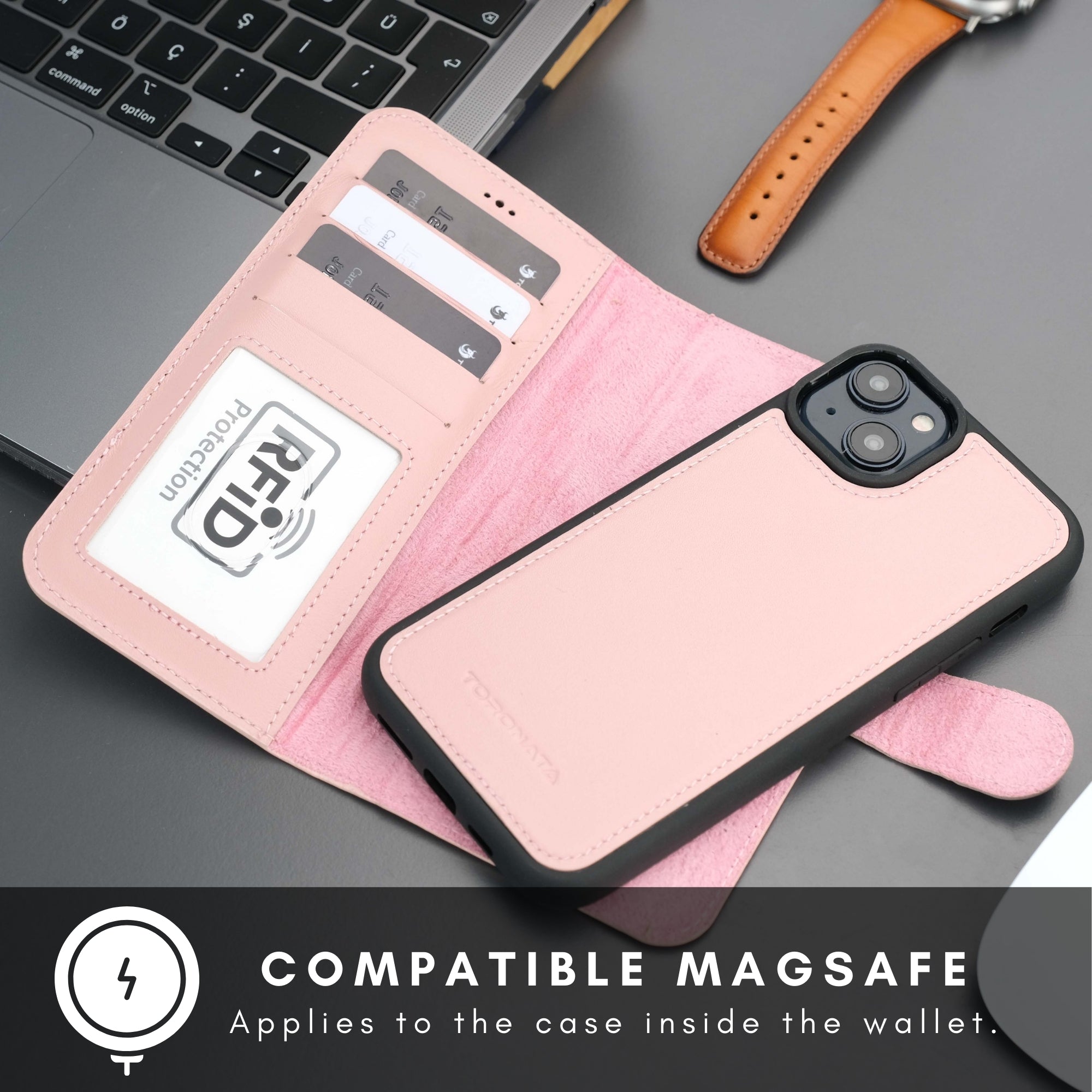 Casper iPhone 16 Wallet Case Leather MagSafe