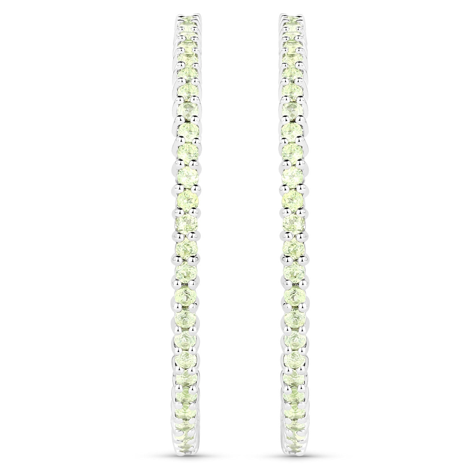 3.50 Carat Genuine Peridot .925 Sterling Silver Earrings