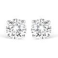 14K White Gold Round Cut Diamond Solitaire Stud Earrings (1/2 cttw, H-I Color, SI1-SI2 Clarity)