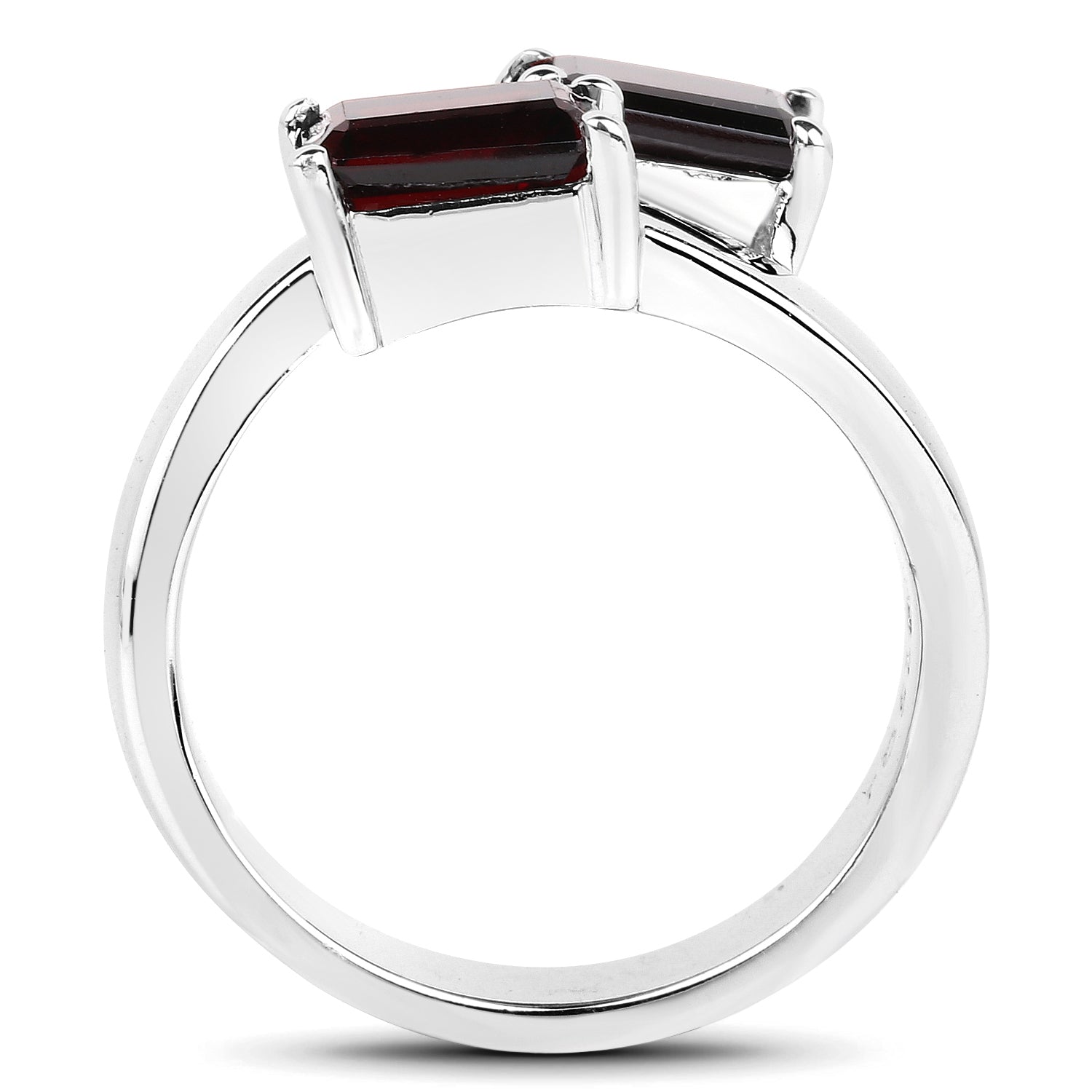 2.40 Carat Genuine  Garnet .925 Sterling Silver Ring