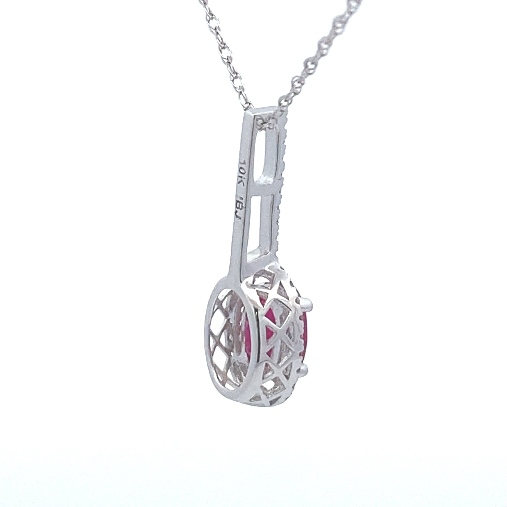 .45ct Ruby Diamond Fashion Pendants 10KT White Gold