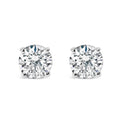 14K White Gold 1.0 Cttw Round Brilliant Cut Lab Grown White Diamond 4-Prong Classic Solitaire Stud Earrings (F-G Color, VS1-VS2 Clarity)