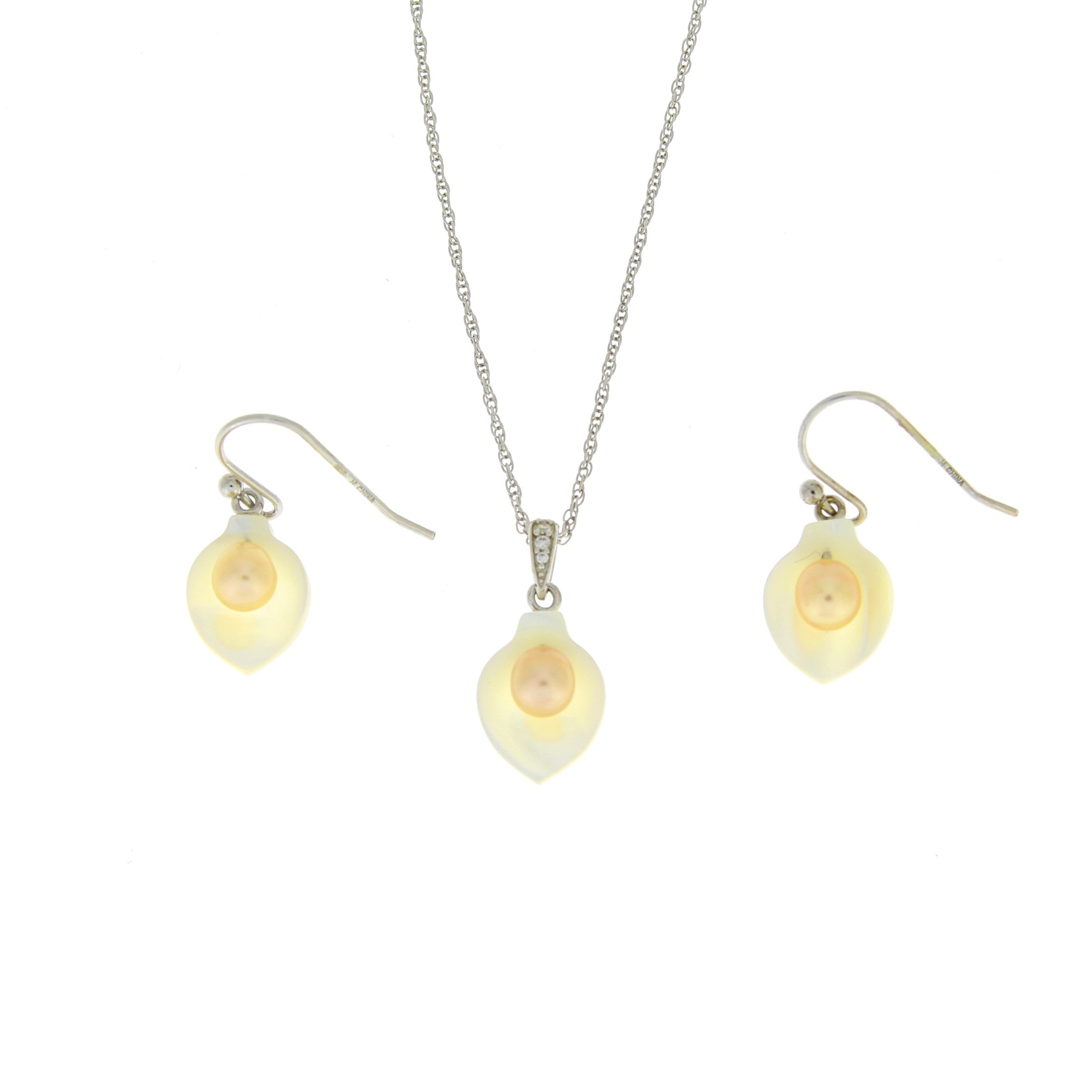 Natural FW Pearl Jewelry sets Sterling Silver