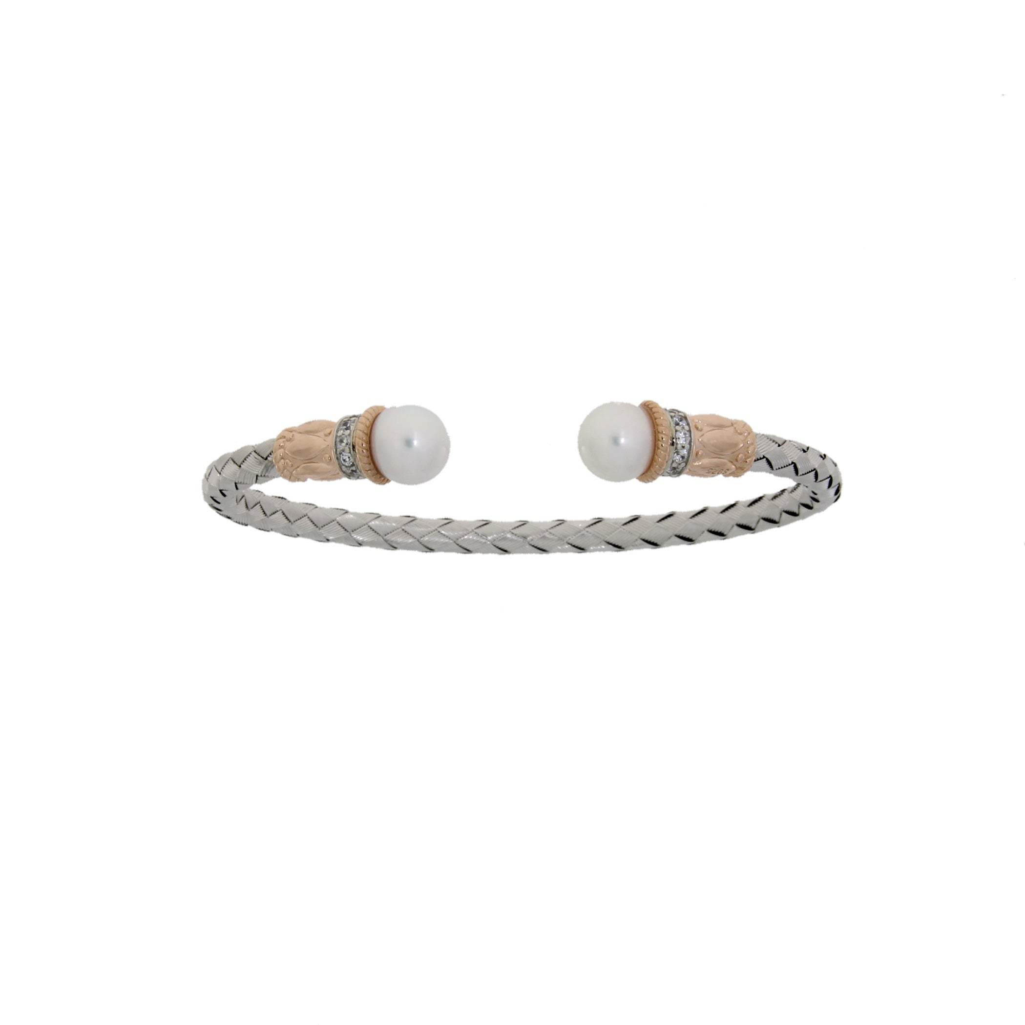 FW Pearl Bangle Bracelet Sterling Silver
