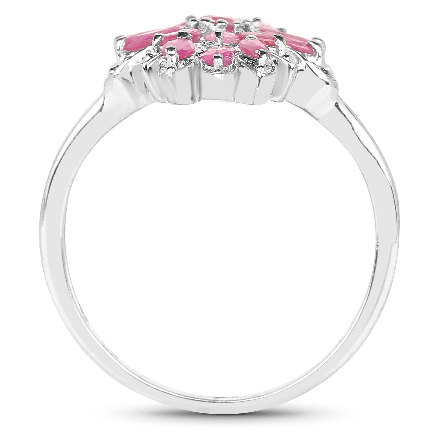 2.04 Carat Genuine Ruby .925 Sterling Silver Ring