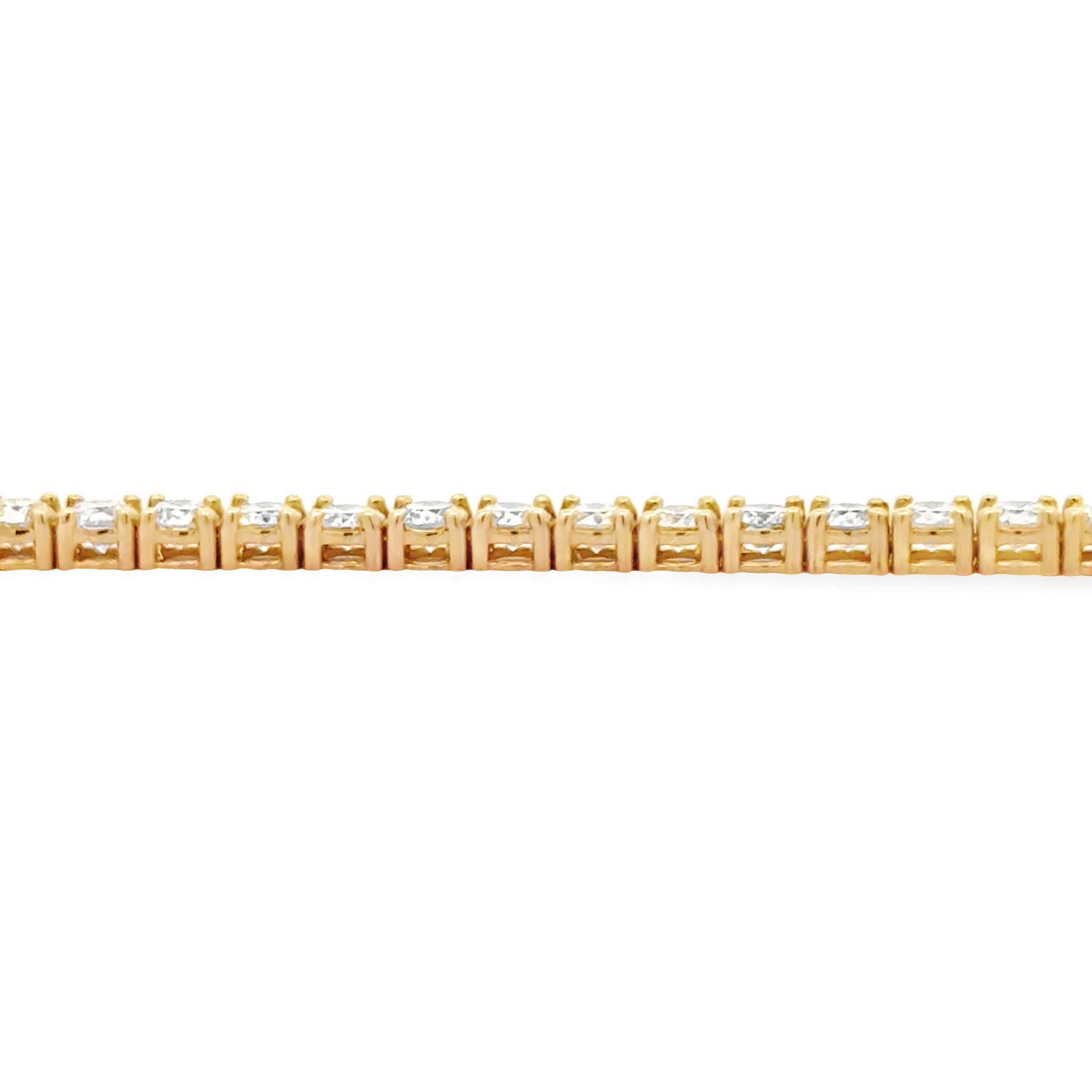 5.50ct Diamond Tennis Bracelet 18KT Yellow Gold