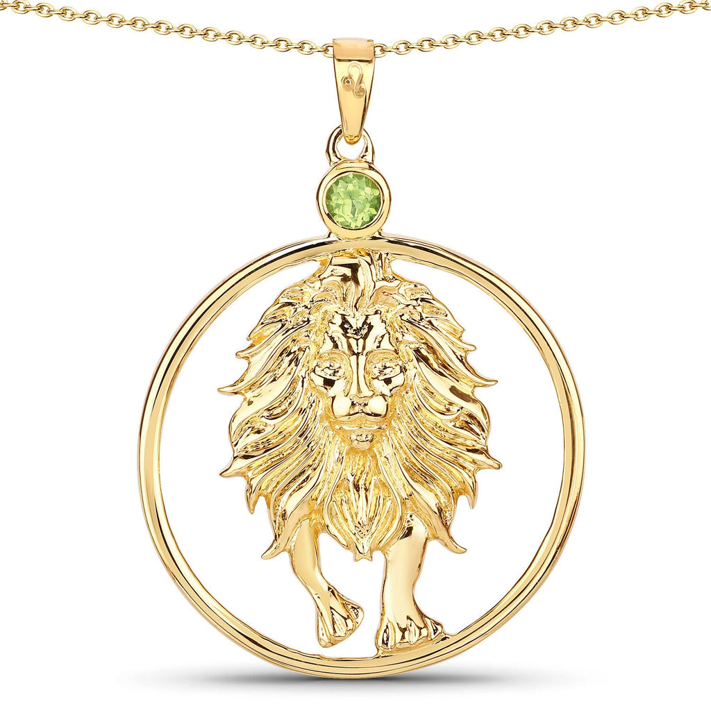 0.24 Carat Genuine Peridot .925 Sterling Silver Pendant