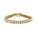14K Yellow Gold 3.0 Cttw Princess Cut Quad Invisible Set Tennis Bracelet (H-I Color, SI1-SI2 Clarity) - 7â€